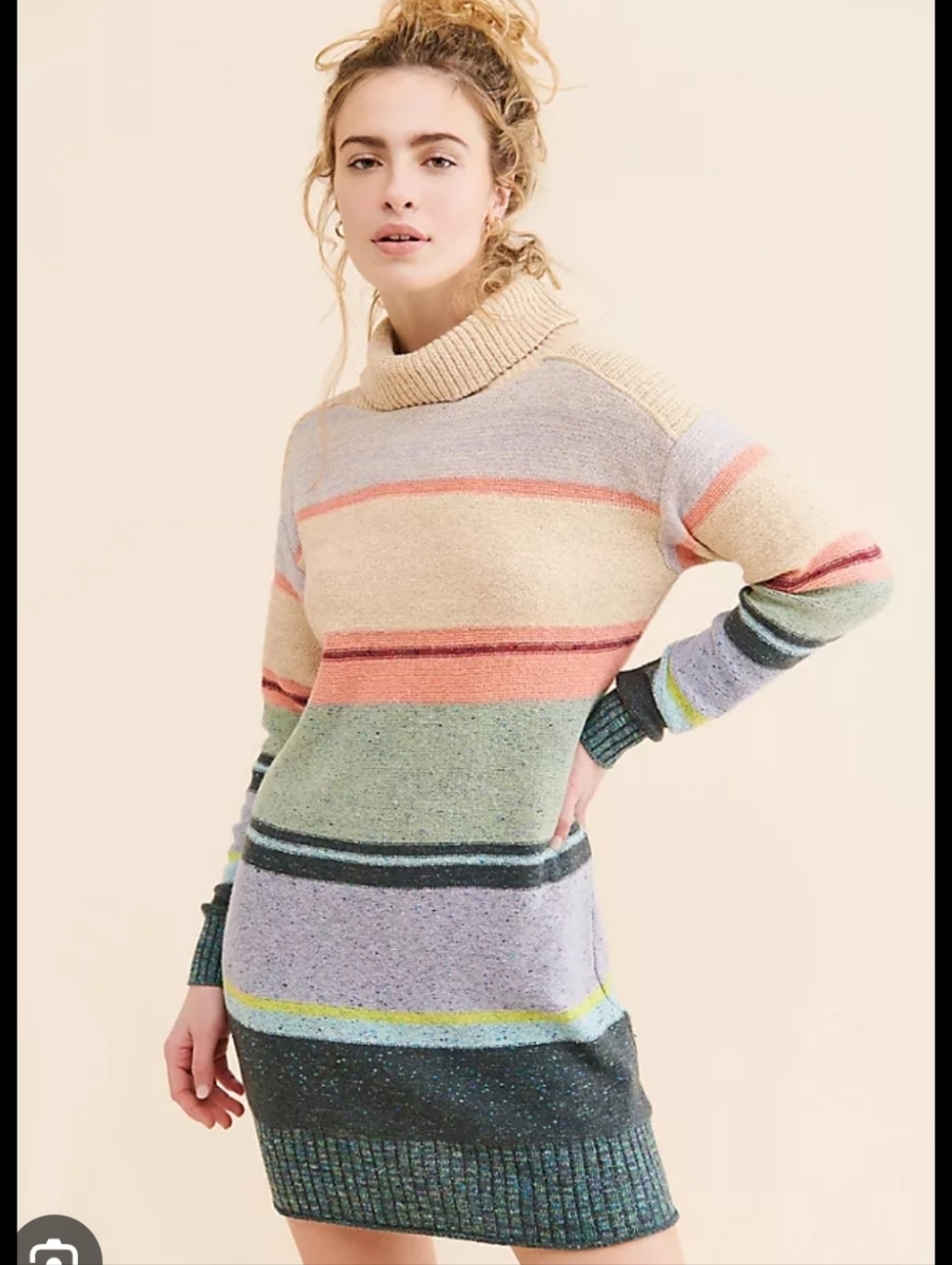 Daily Practice by Anthropologie The Keep It Cool Striped Sweater Dress Size S
